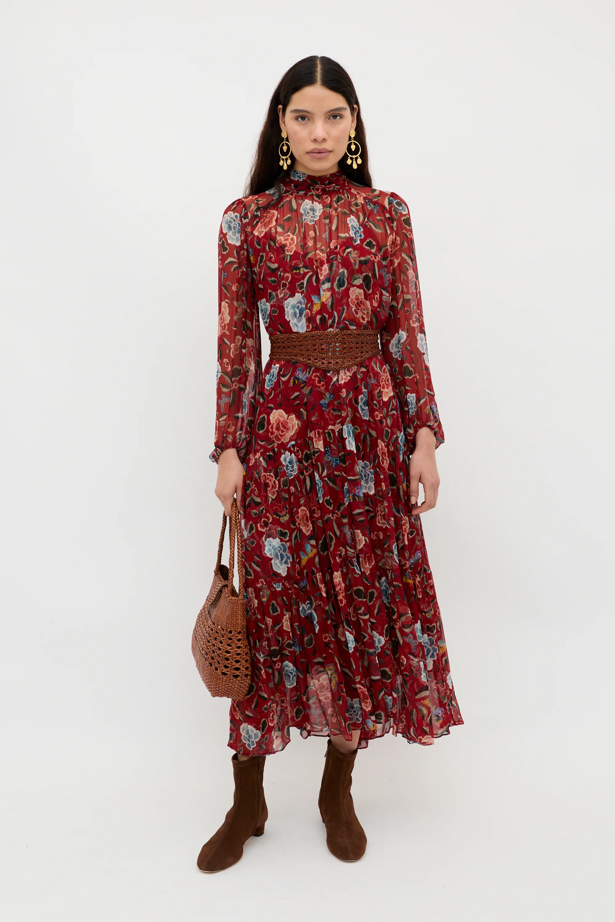 Adalind - Butterfly Floral Burgundy - Image 3
