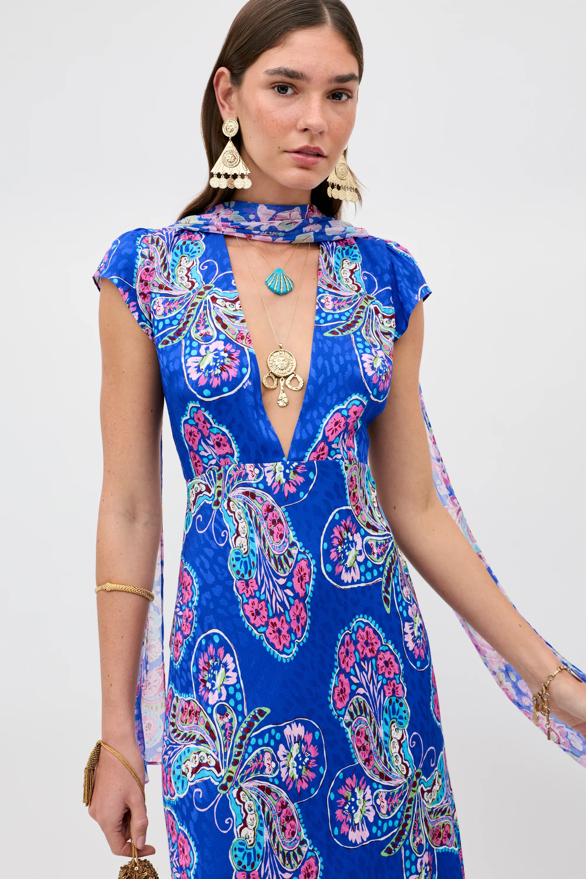 Amy - Butterfly Bloom Jacquard Blue - Image 5