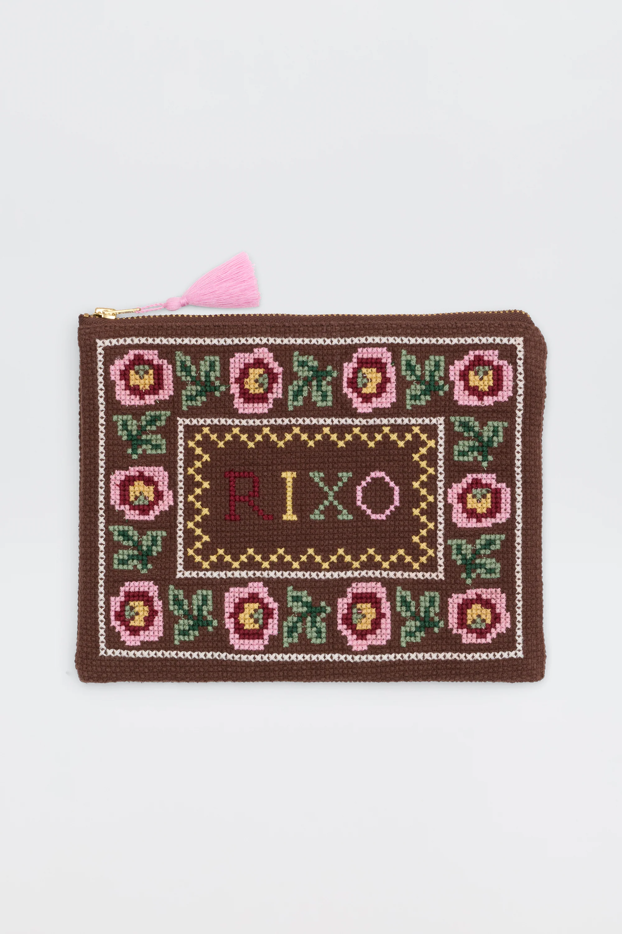 Beau  -  Rosalia Cross Stitch Embroidery Brown