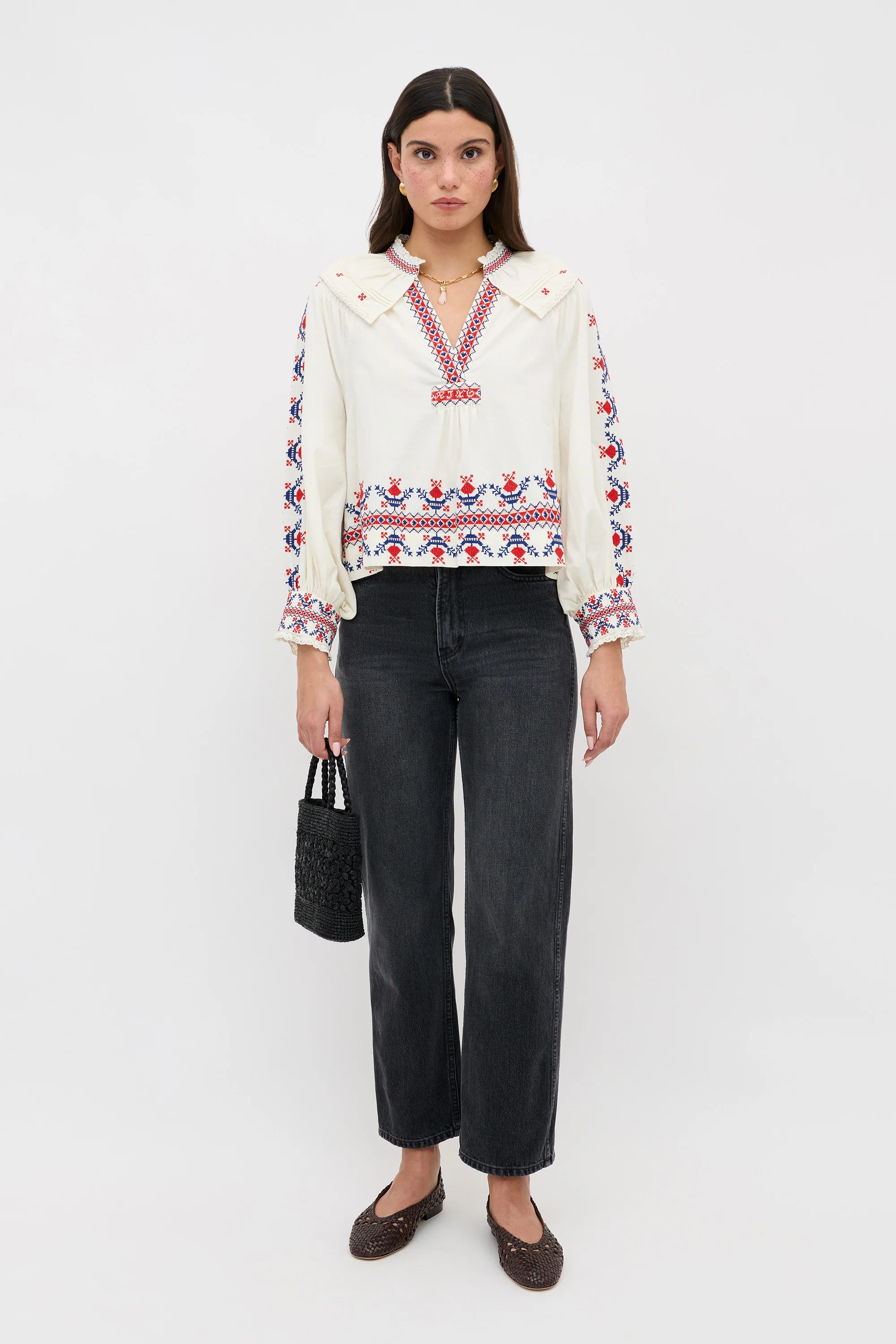 Brisella - Gea Geo Embroidery Cream - Image 2