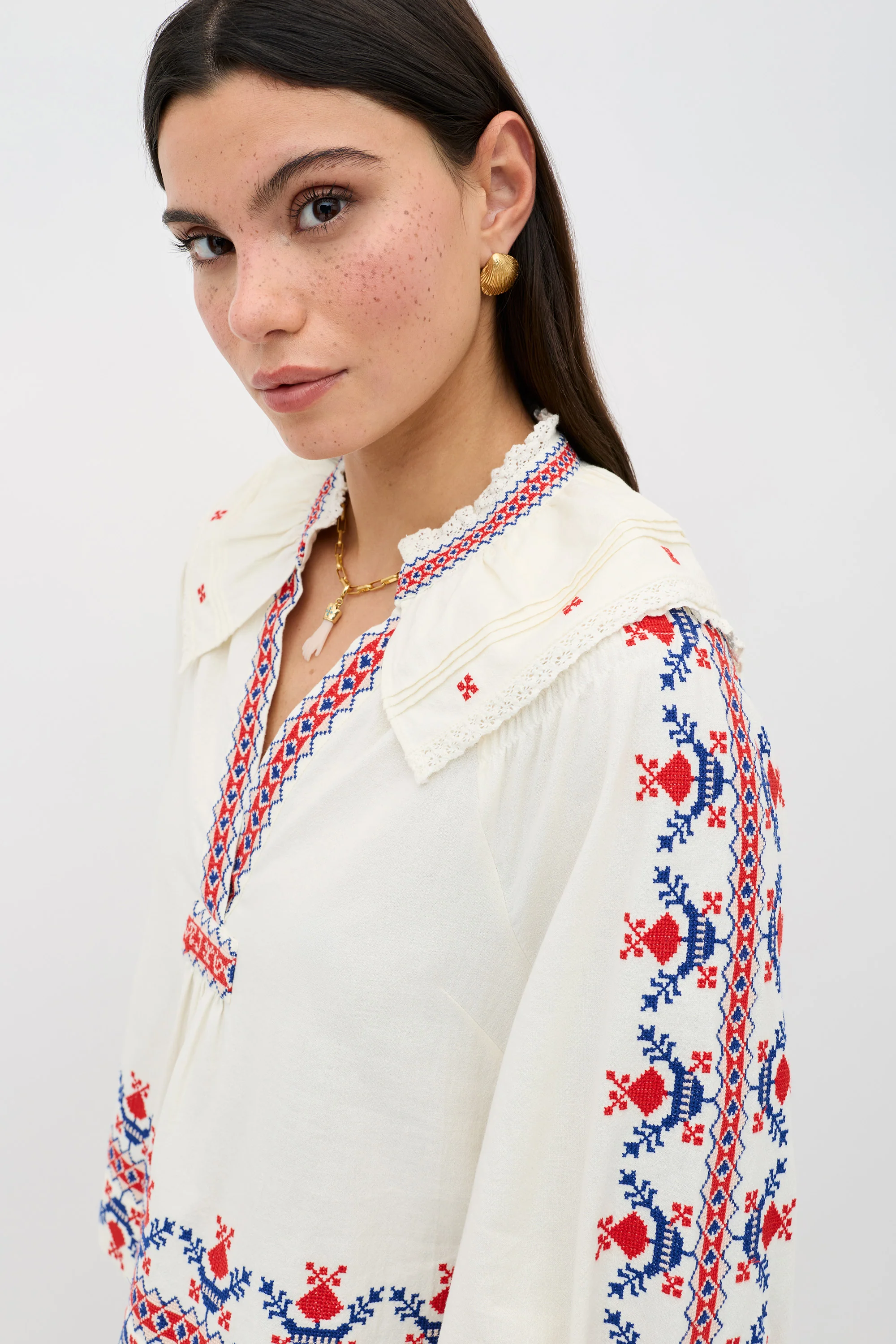 Brisella - Gea Geo Embroidery Cream - Image 4