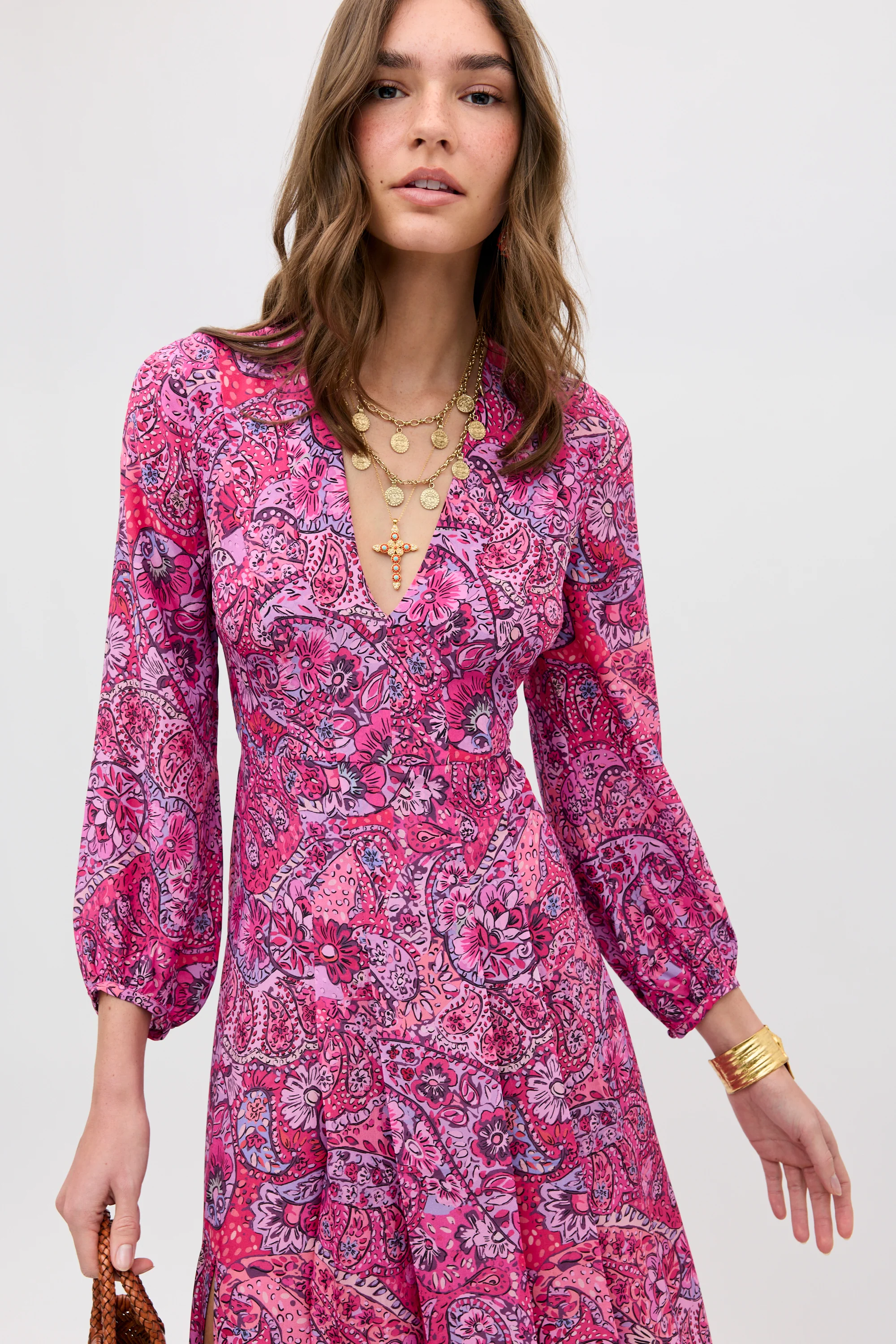 Camellia - Paisley Floral Red
