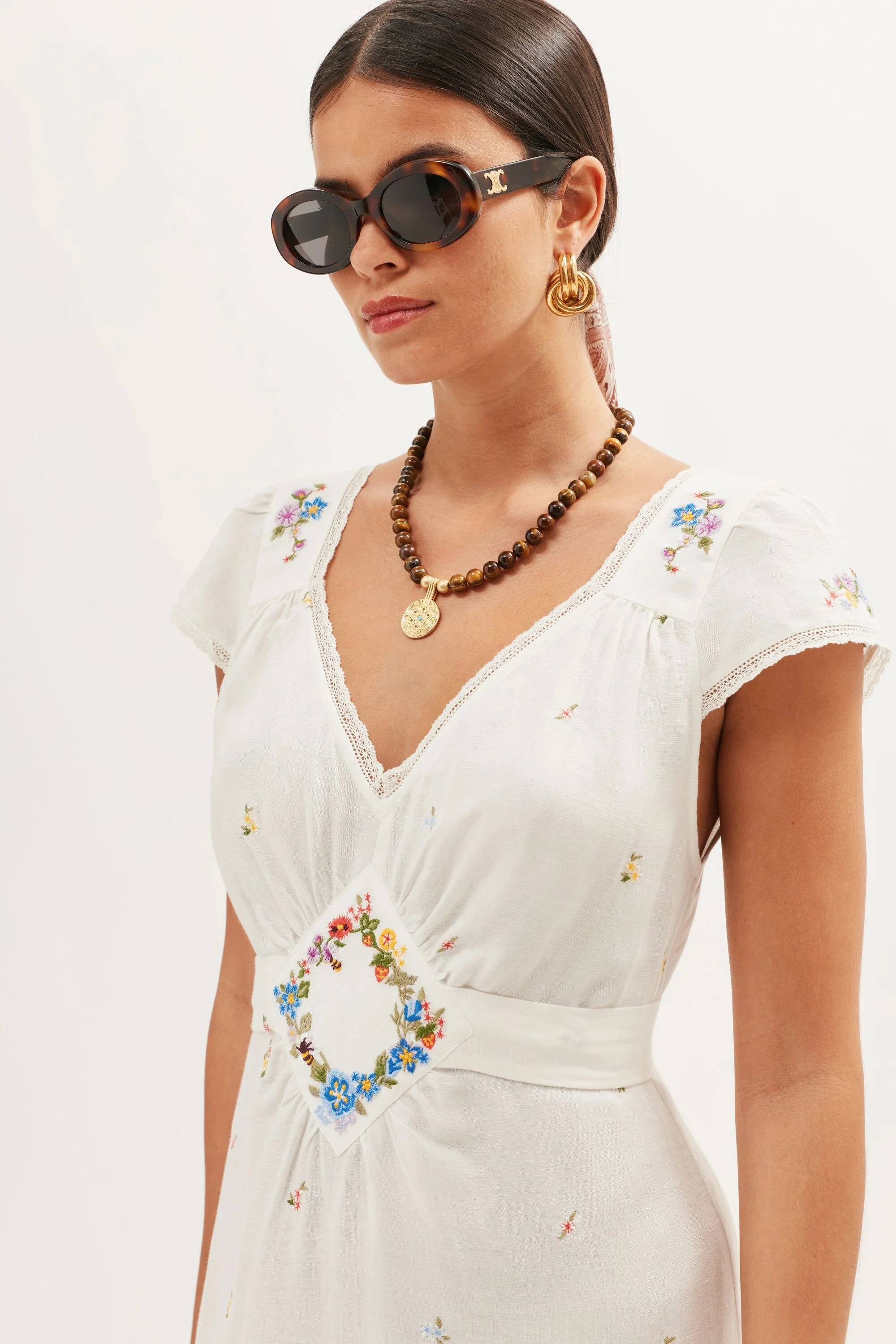 Carey  -  Meadow Embroidery Ivory - Image 3