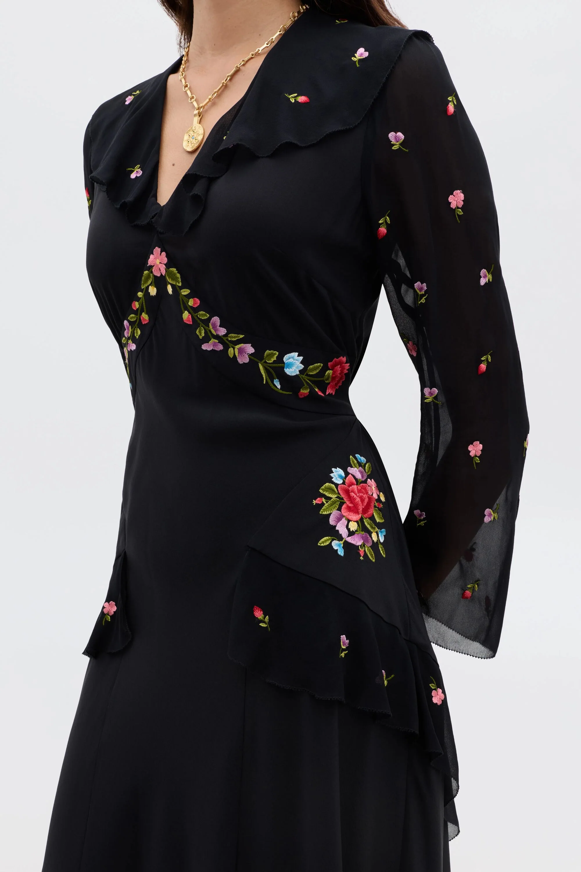 Cedar - Bouquet Embroidery Black - Image 4