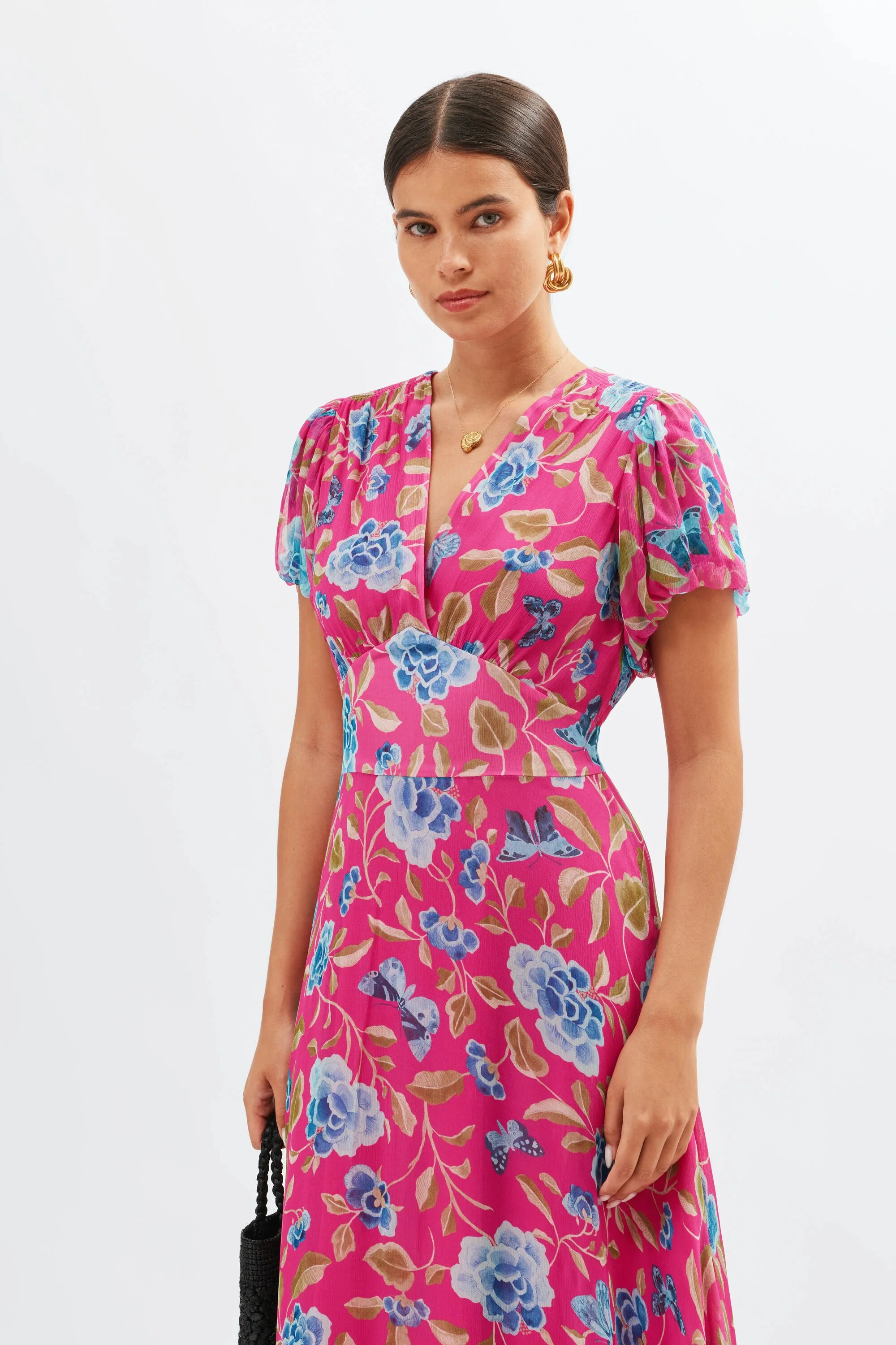 Corrine  -  Butterfly Floral Magenta - Image 4