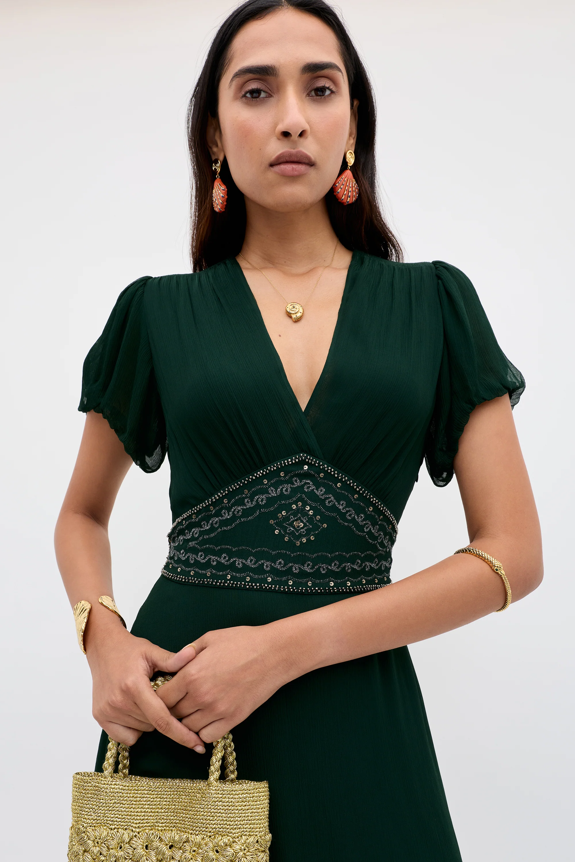 Corrine - Diana Embellishment Forest Green - Image 6