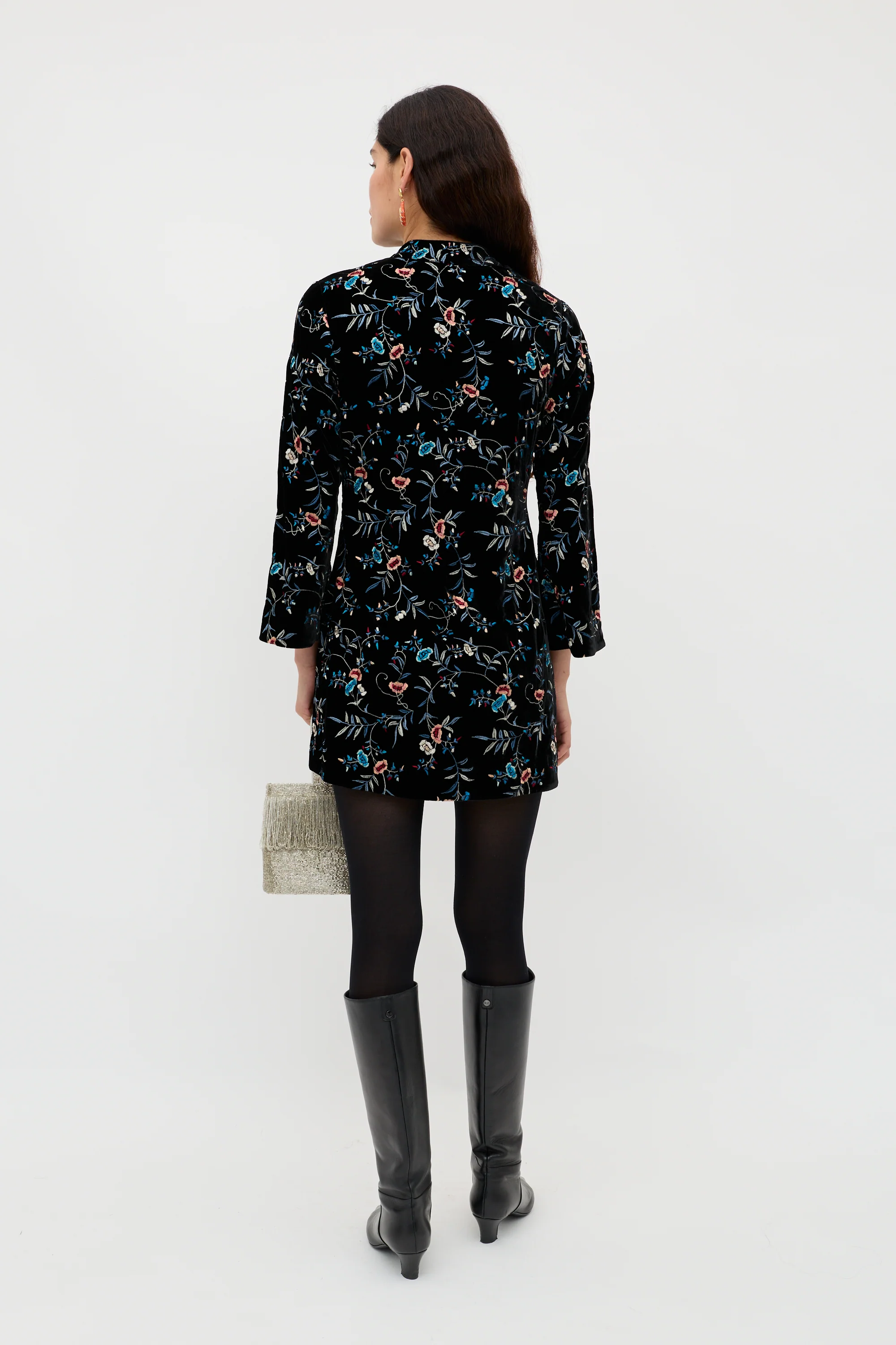 Delphina - Botanical Embroidery Black - Image 3
