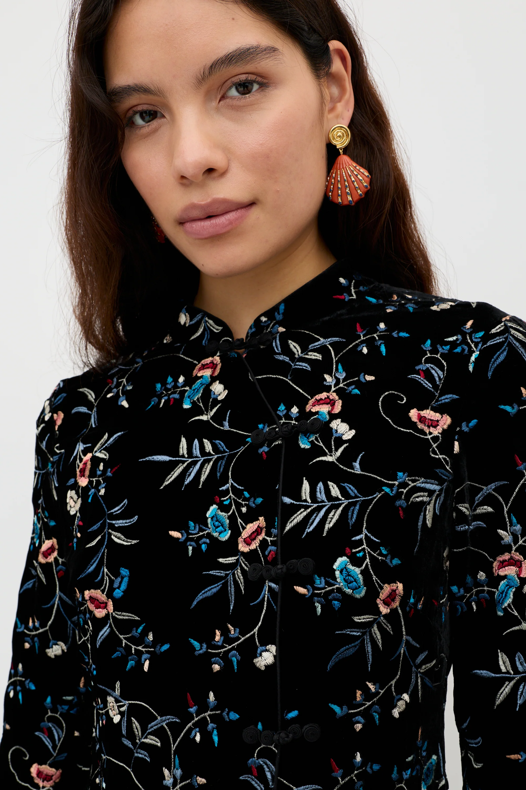 Delphina - Botanical Embroidery Black - Image 4