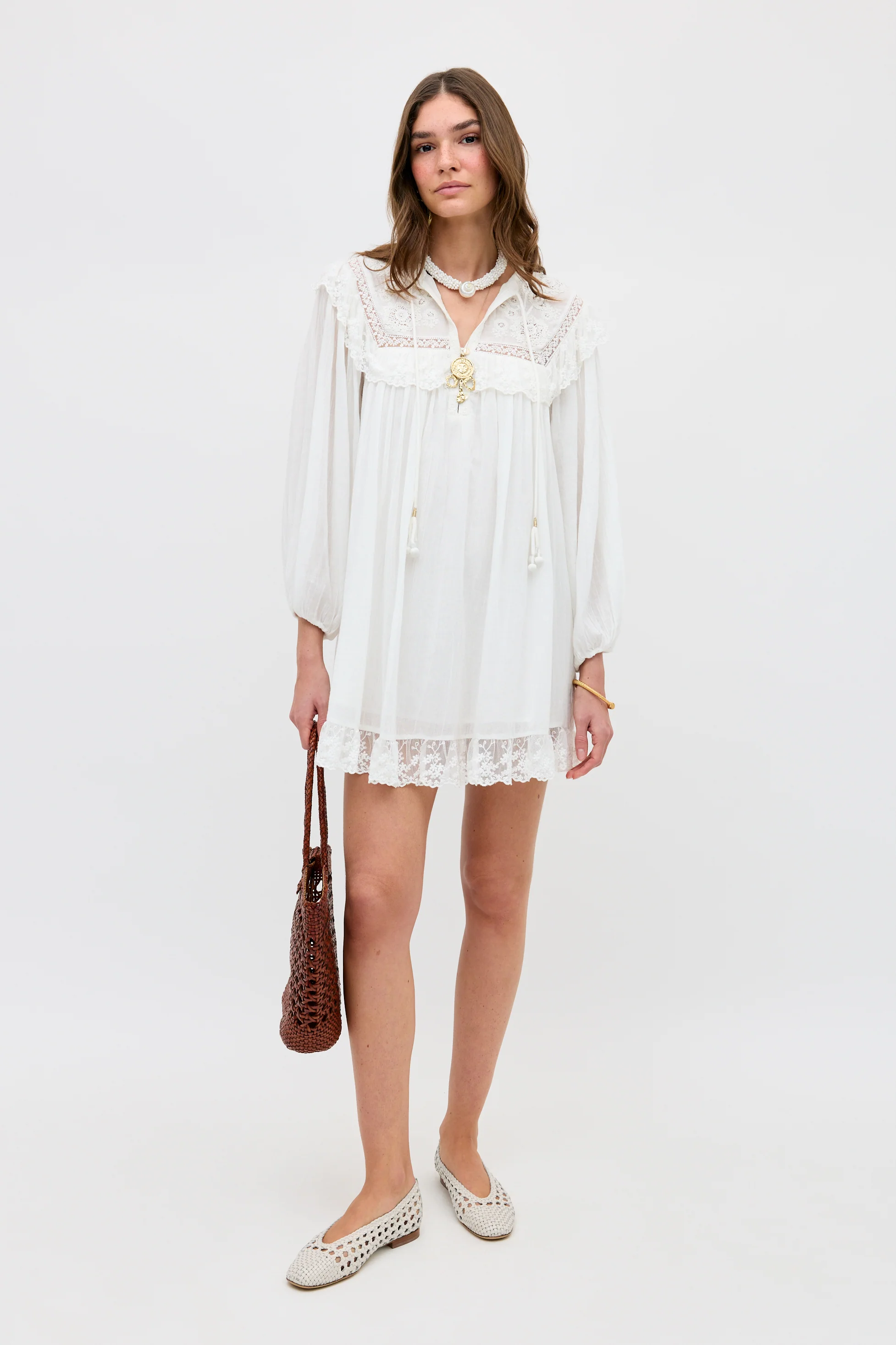 Inez - Lilly Embroidery Ivory - Image 5