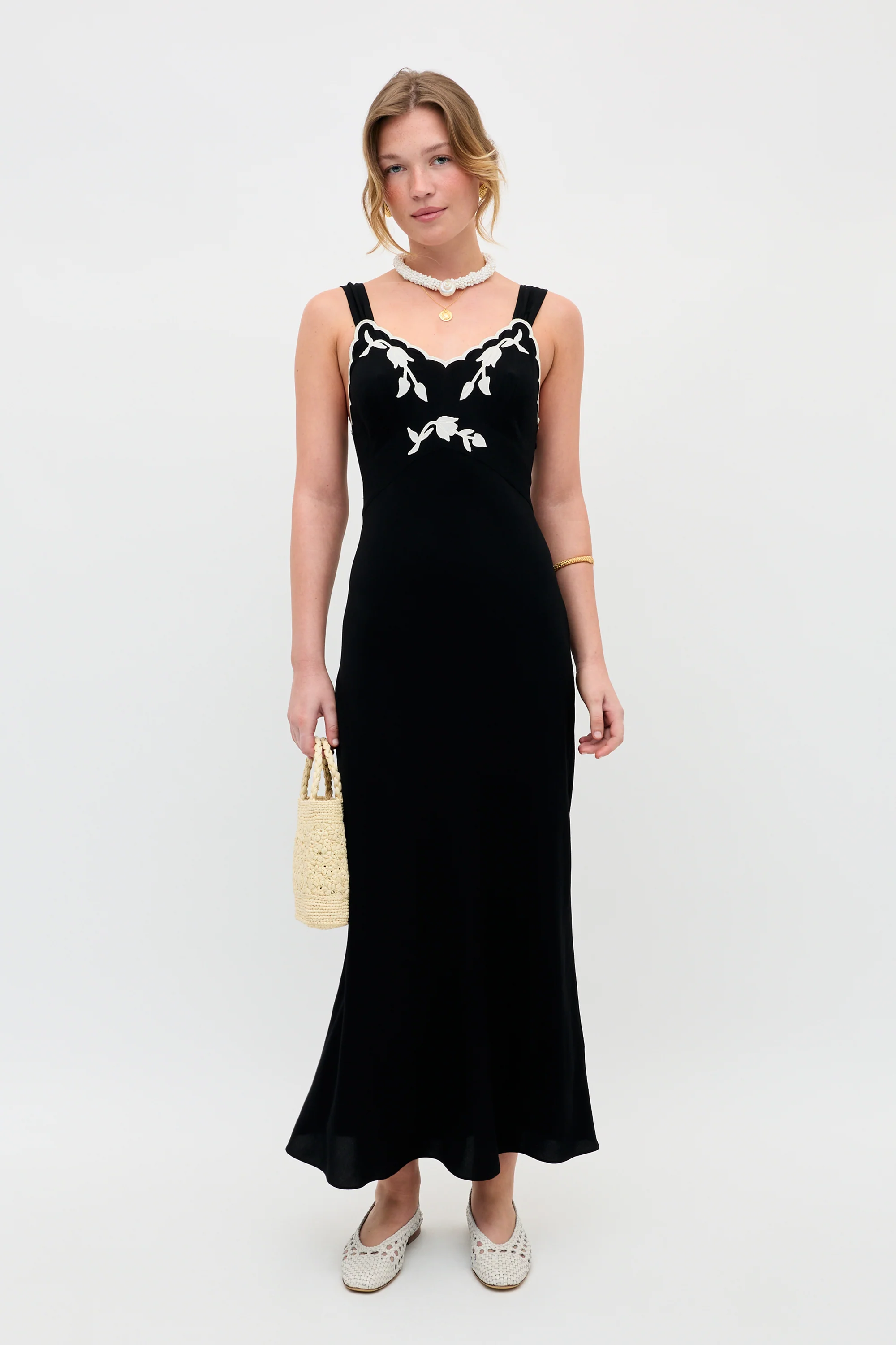 Julietta - Tulipa Appliqué Black