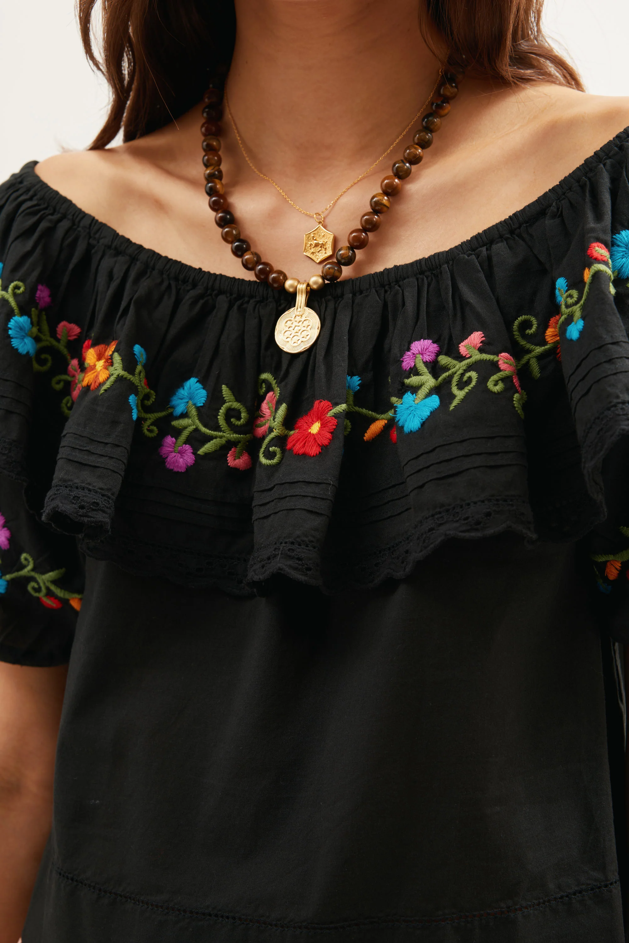 Lisette - Ombre Floral Embroidery Black - Image 3