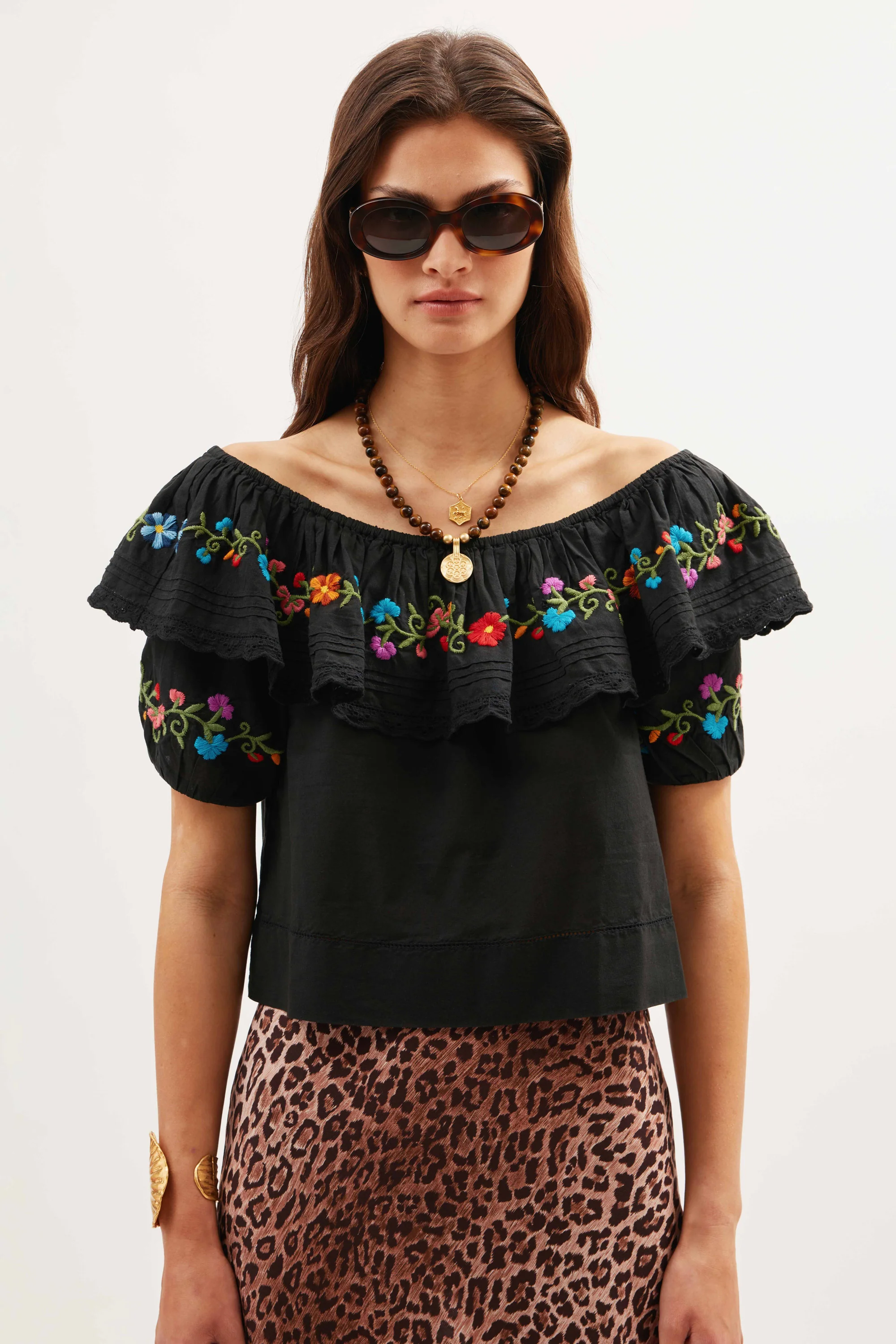 Lisette - Ombre Floral Embroidery Black - Image 4