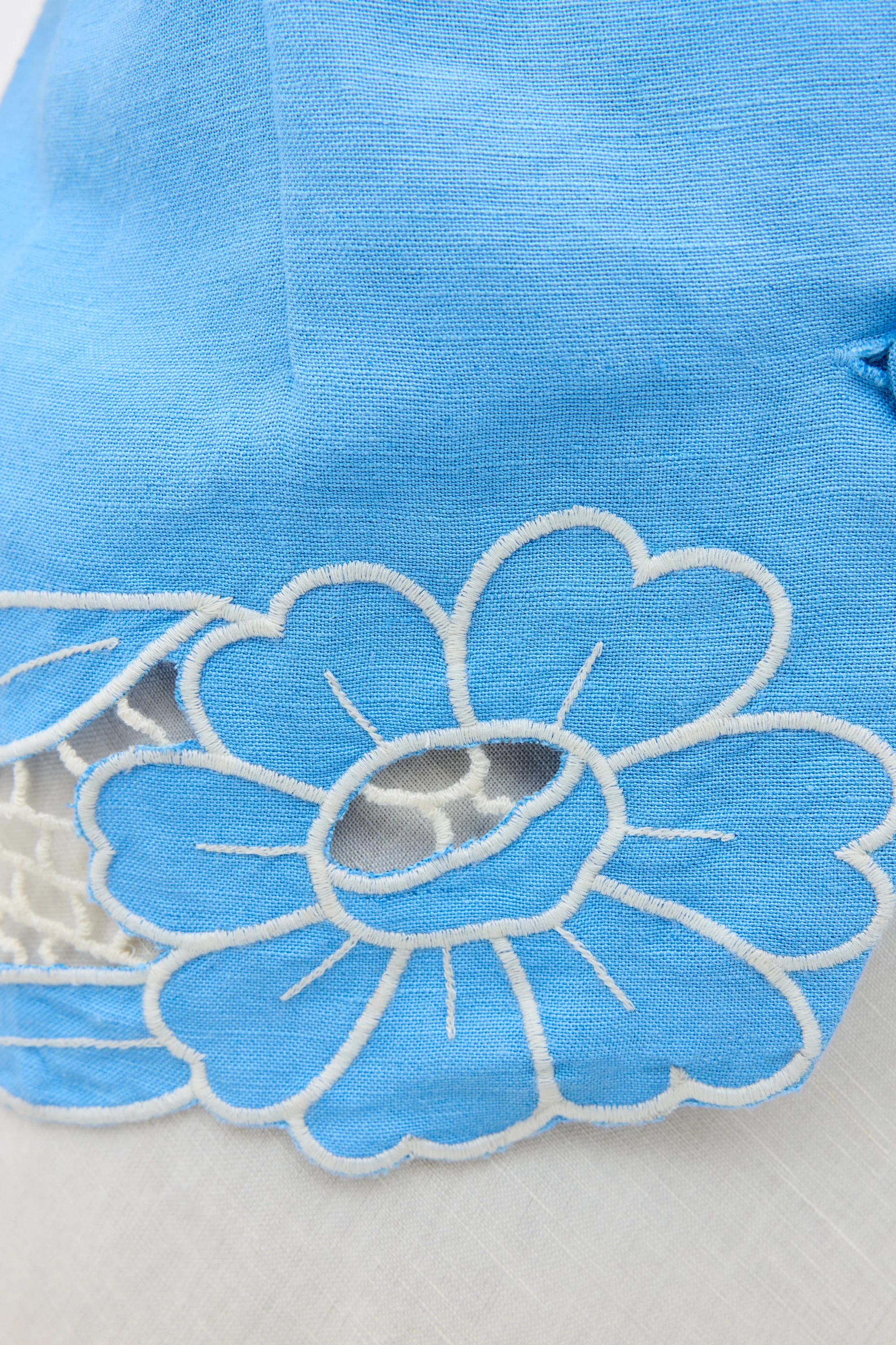 Lucca - Daisy Cutwork Embroidery Blue - Image 6