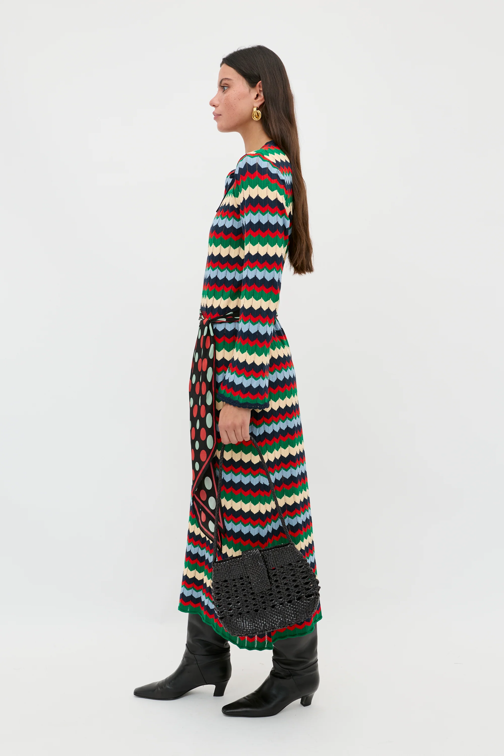 Lucila - Retro Chevron Blue - Image 4