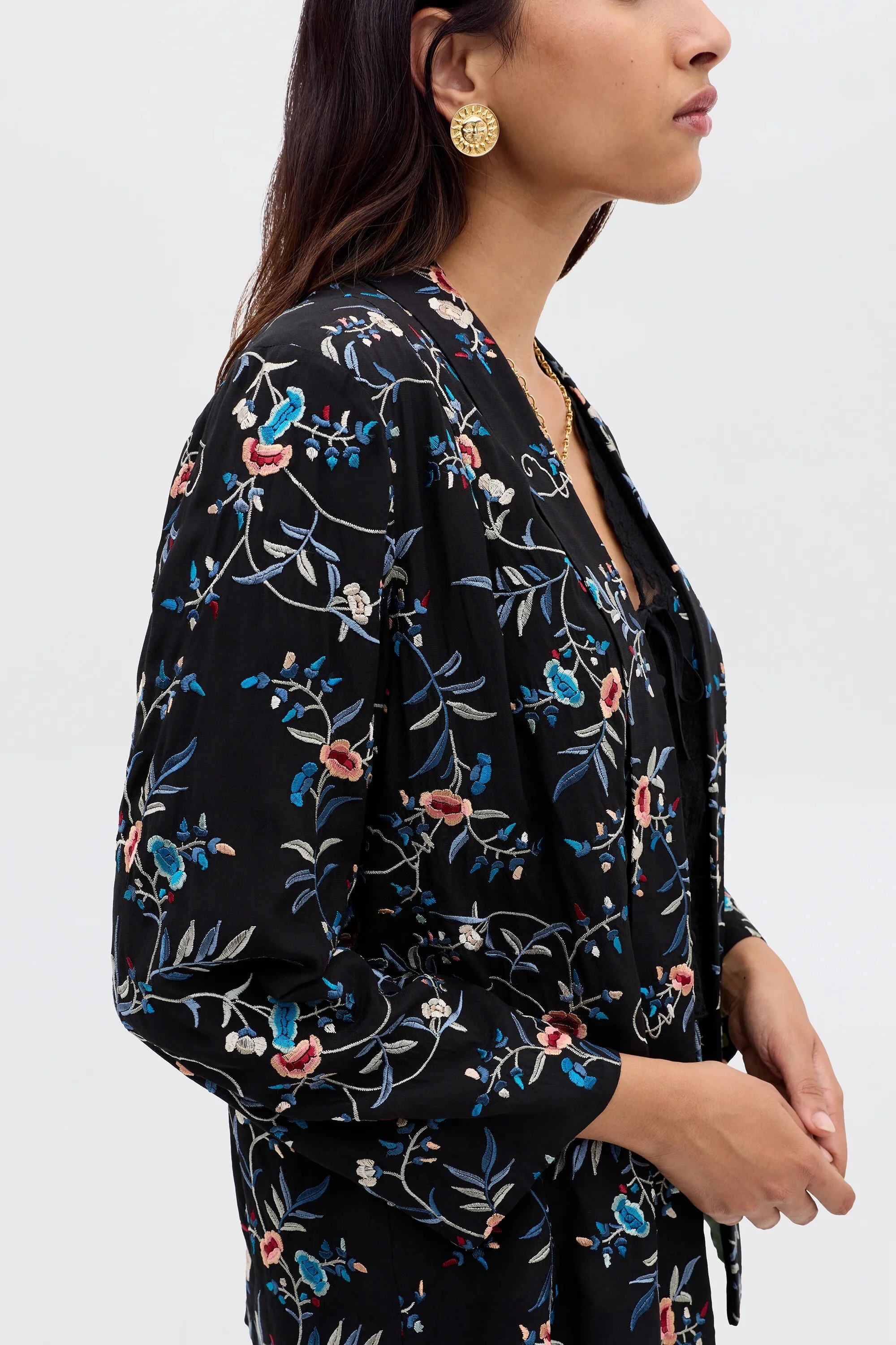 Malachy - Botanical Embroidery Black - Image 4