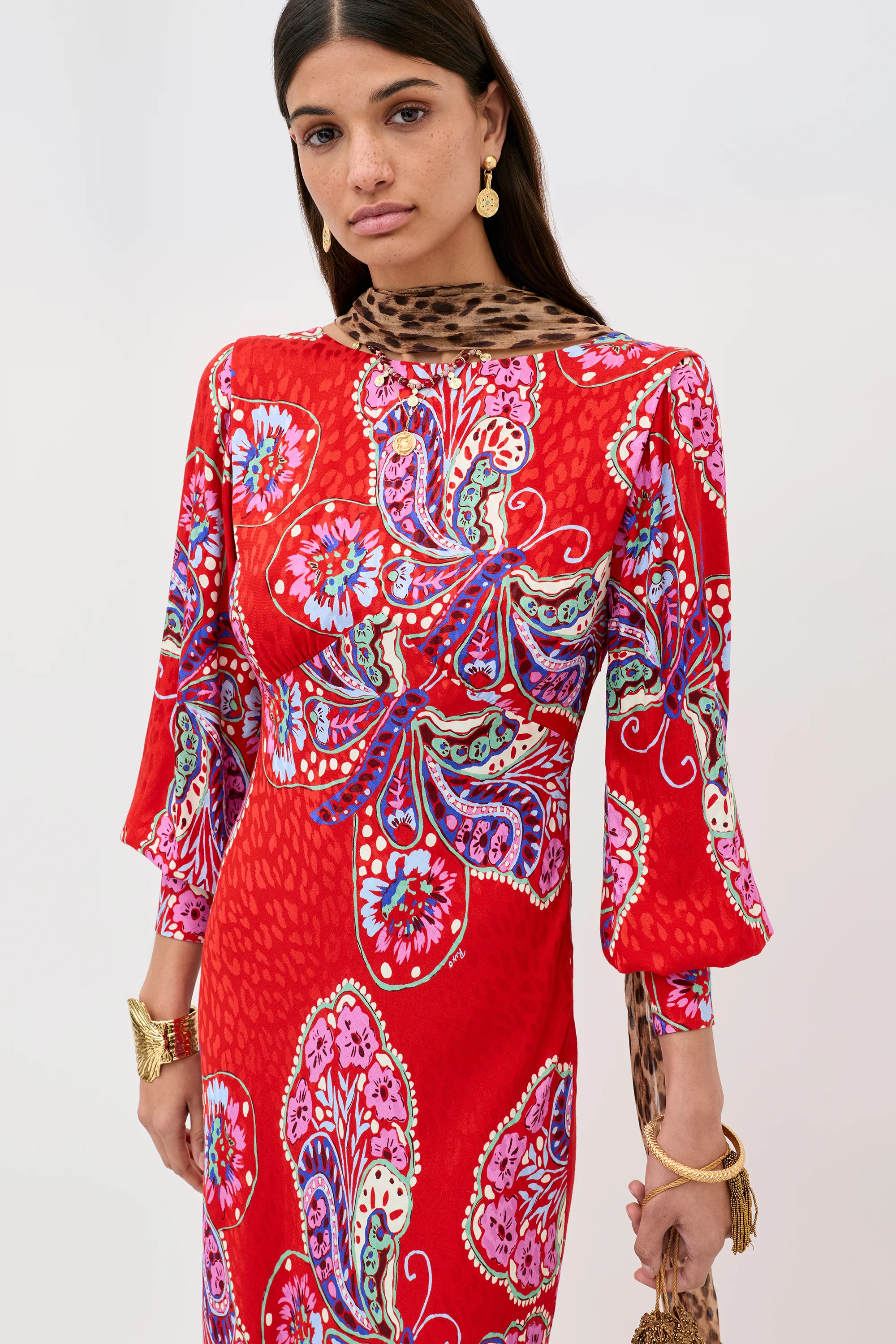 Marni - Butterfly Bloom Jacquard Red - Image 4