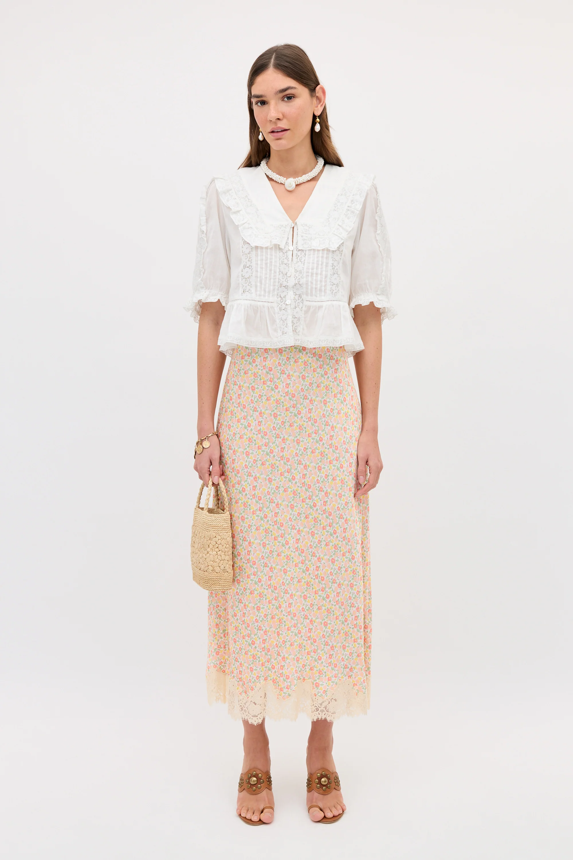 matilde skirt katie floral cream - Image 7