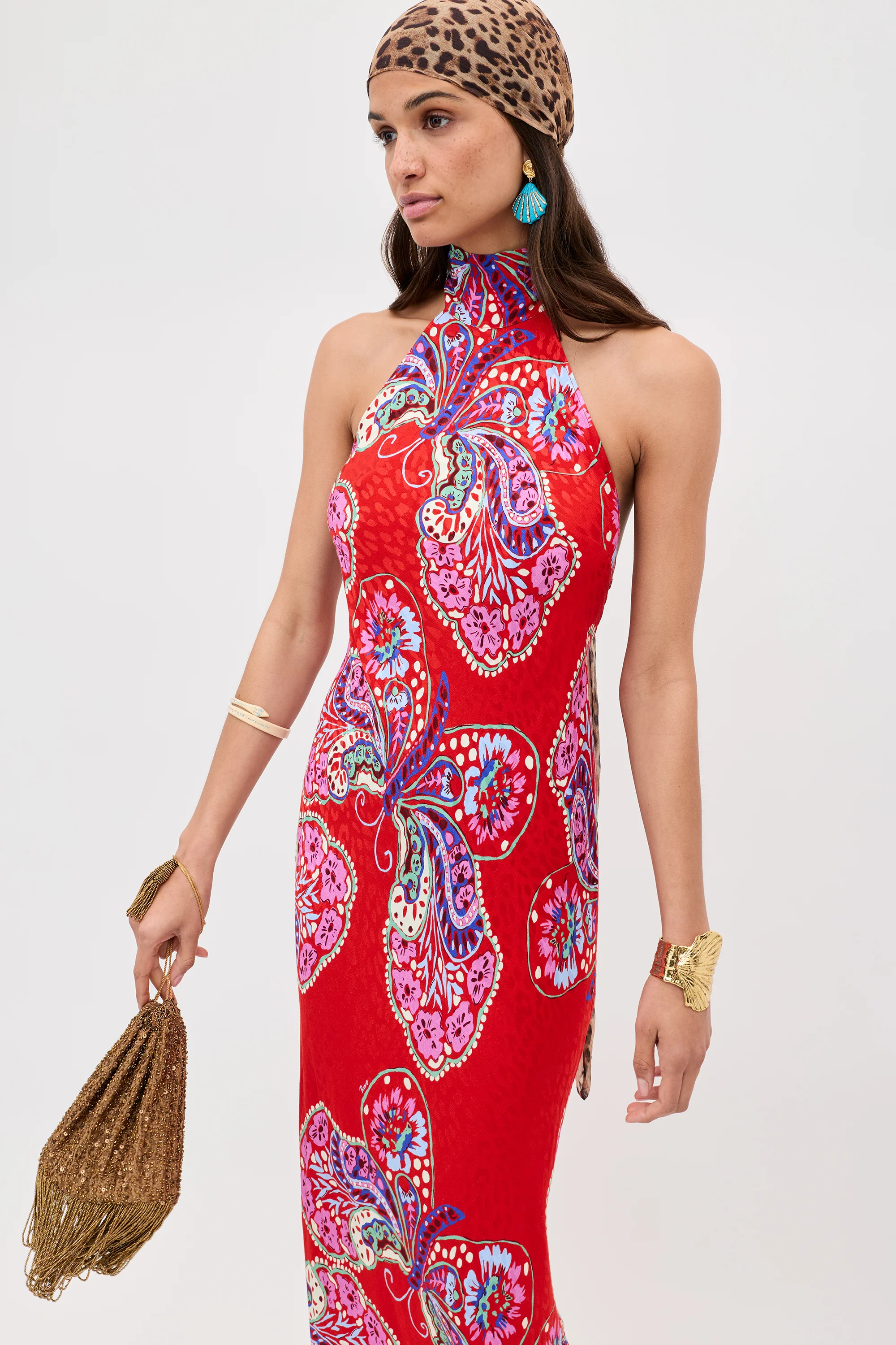 Maura - Butterfly Bloom Jacquard Red - Image 4
