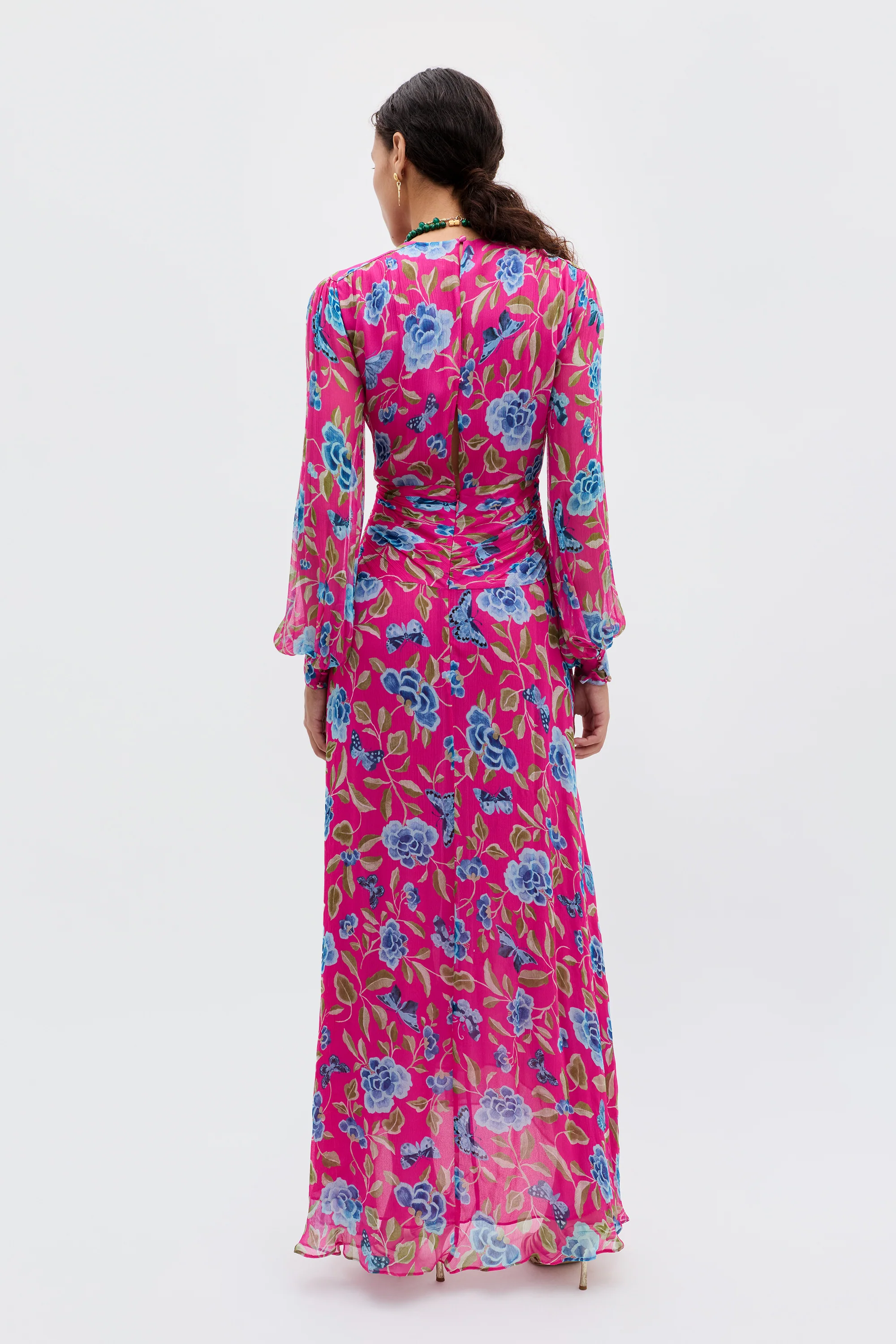 Meera - Butterfly Floral Magenta - Image 3