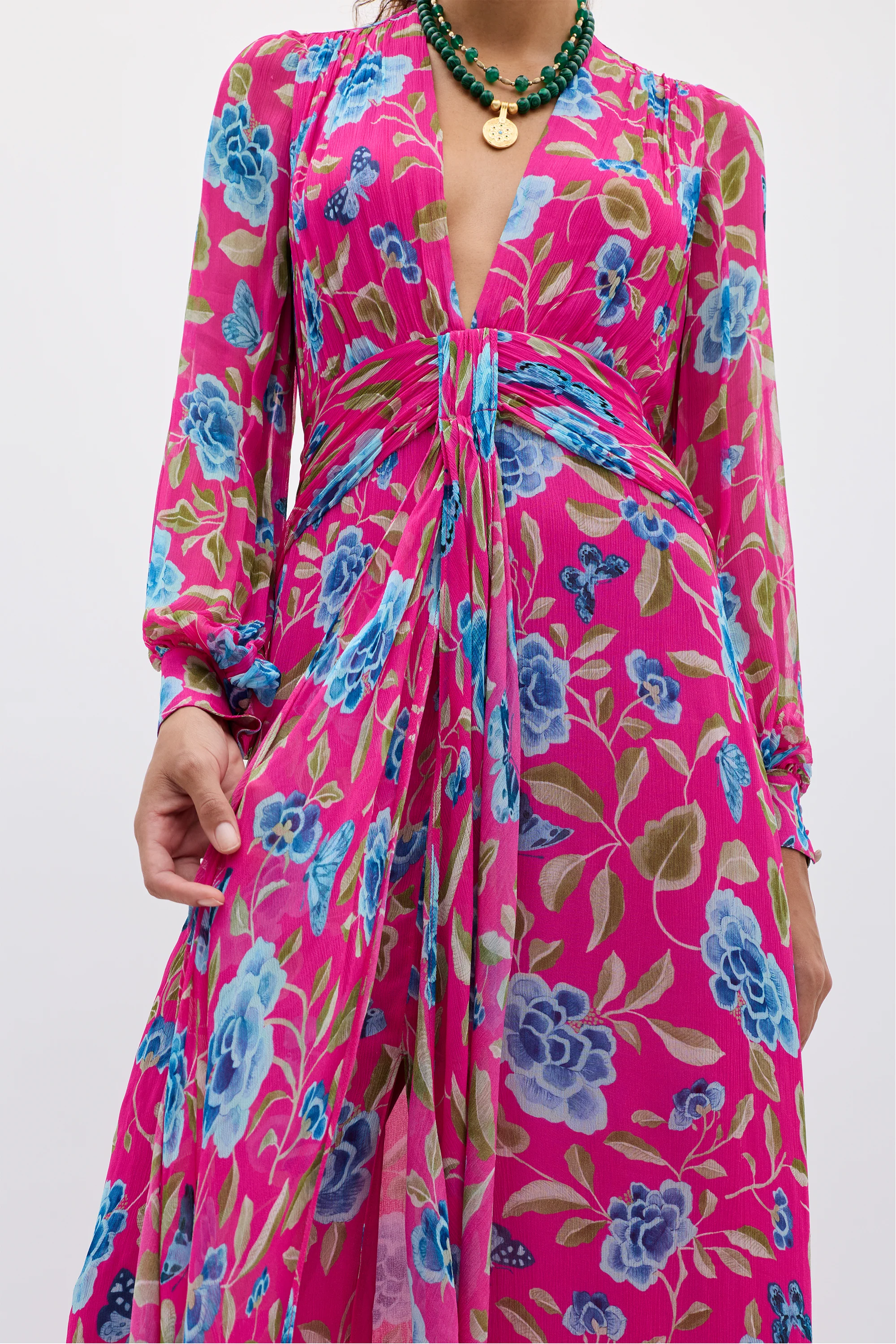 Meera - Butterfly Floral Magenta - Image 4