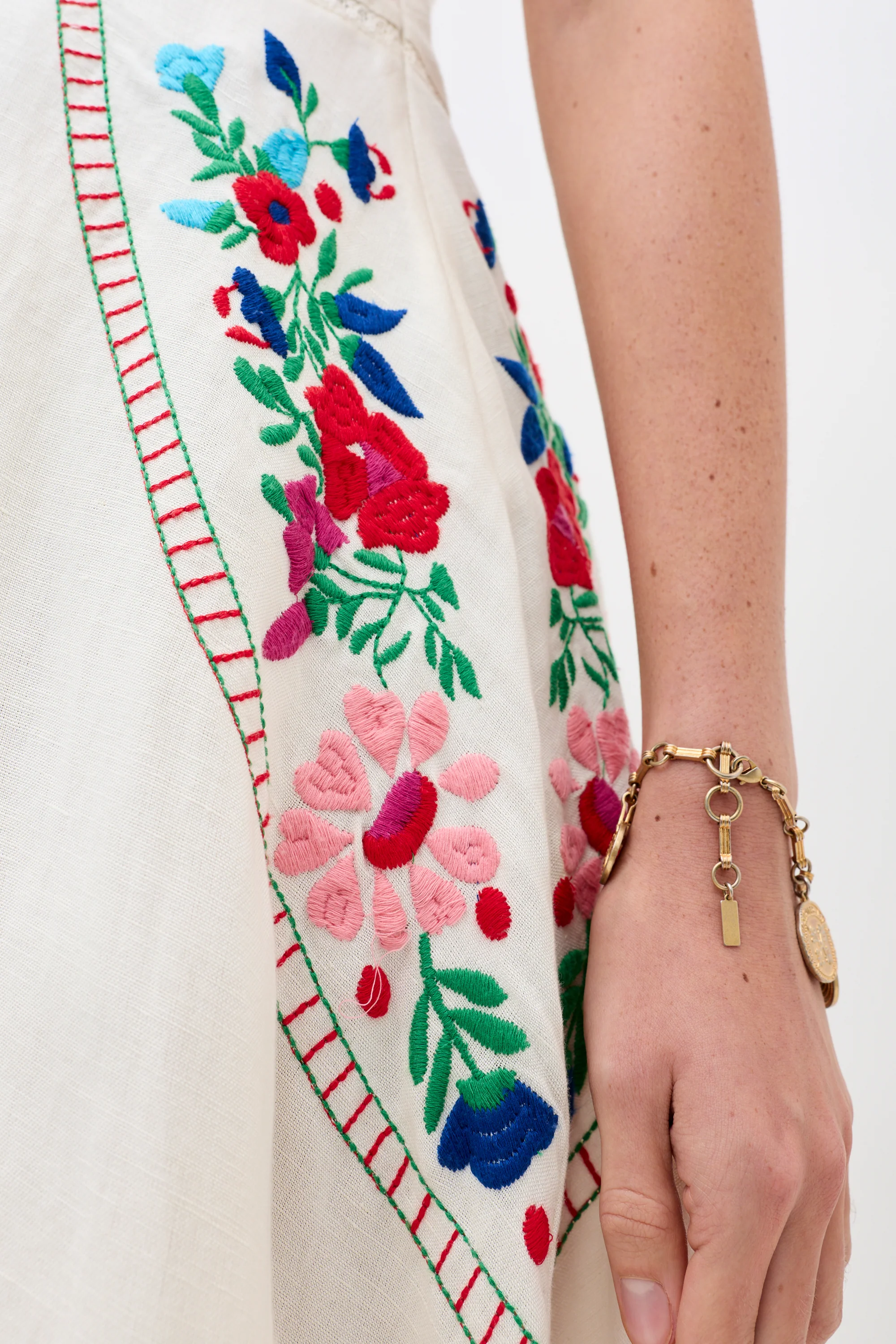 novara dress anemone embroidery cream - Image 5