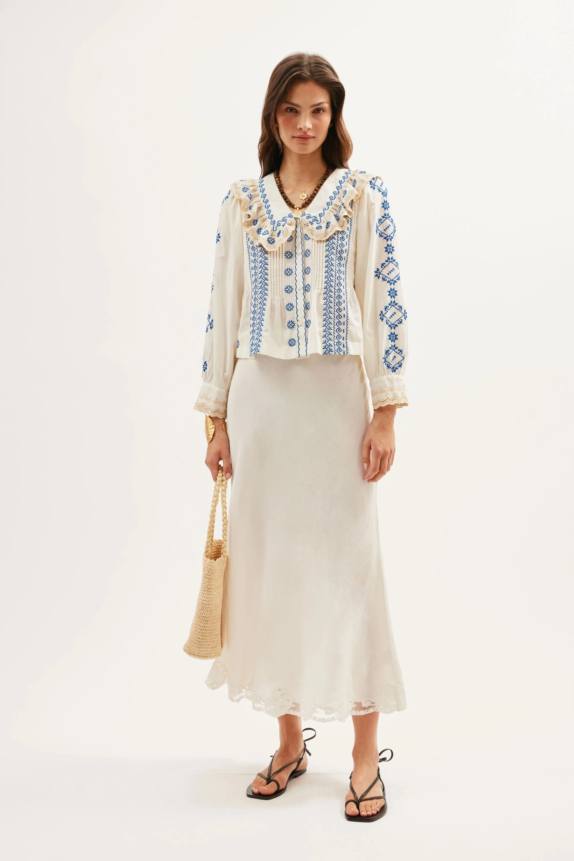 Percy  -  Mila Embroidery Cream - Image 3