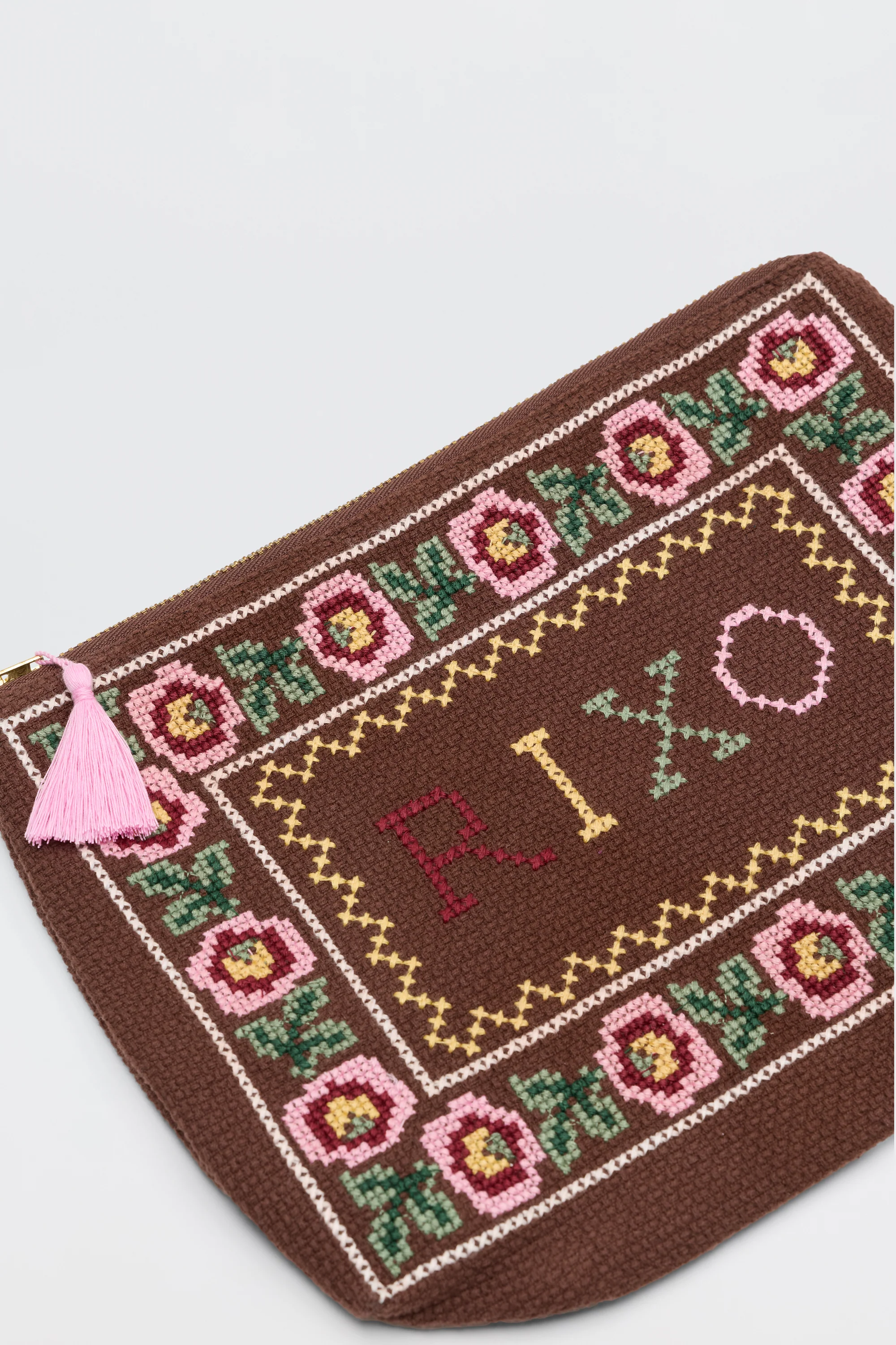Reiko  -  Rosalia Cross Stitch Embroidery Brown - Image 2