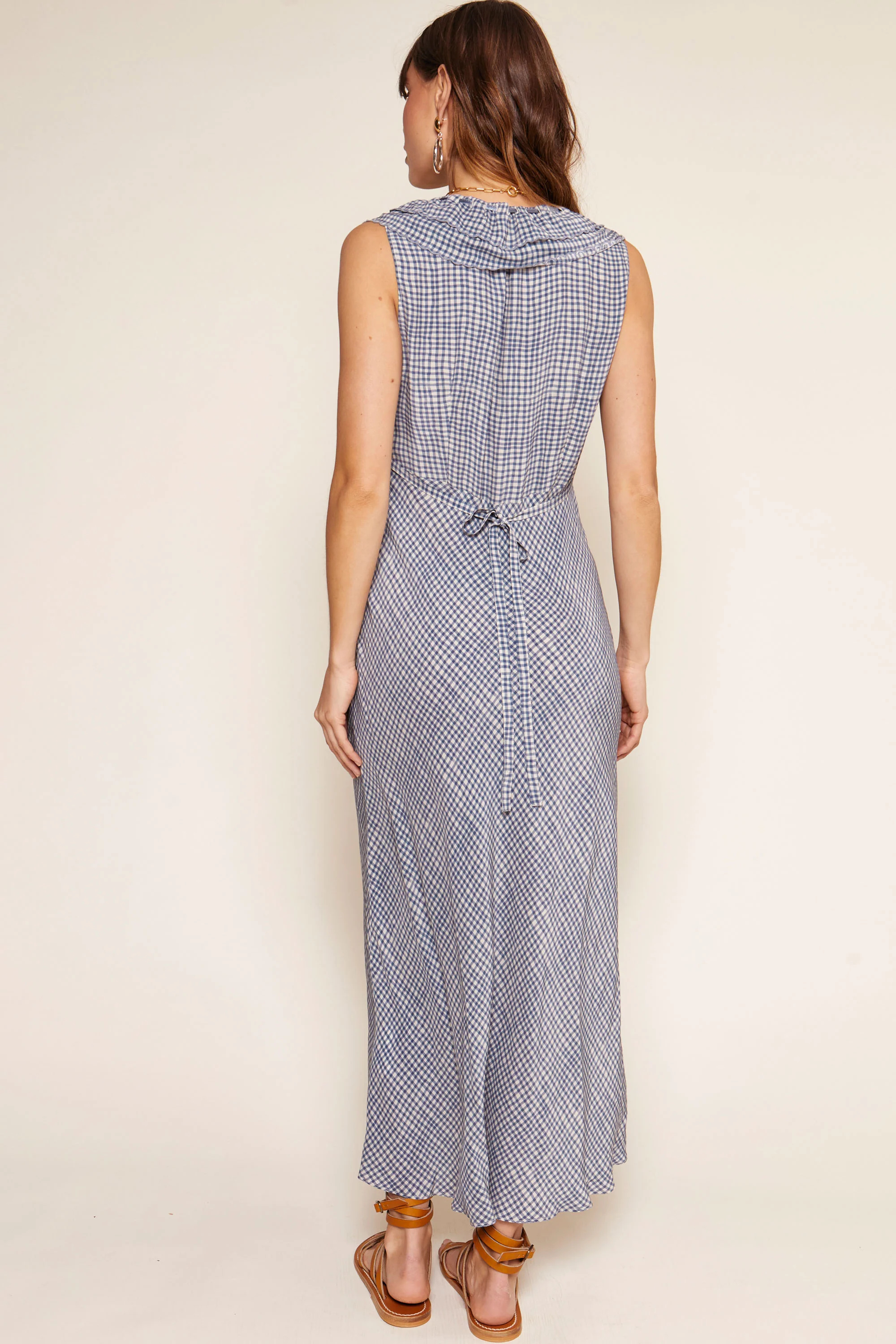 Seraphina - Painted Check Soft Blue - Image 4