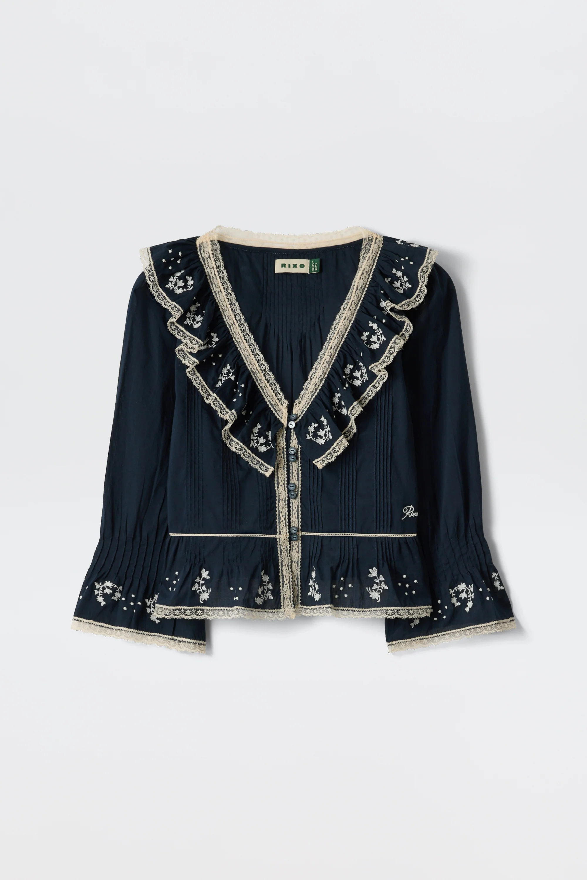 solene top flower trail embroidery navy - Image 7