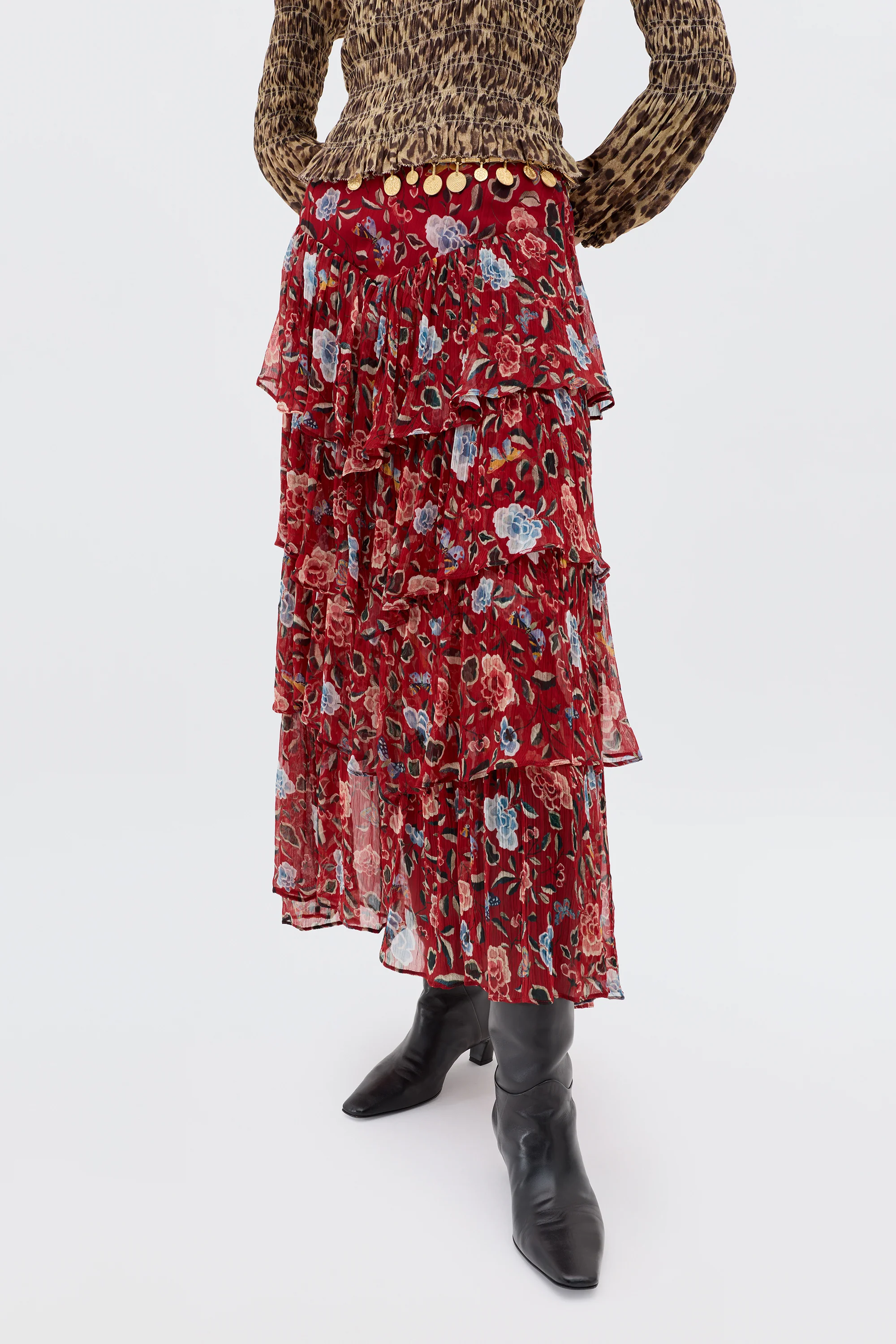 Taryn - Butterfly Floral Burgundy - Image 2
