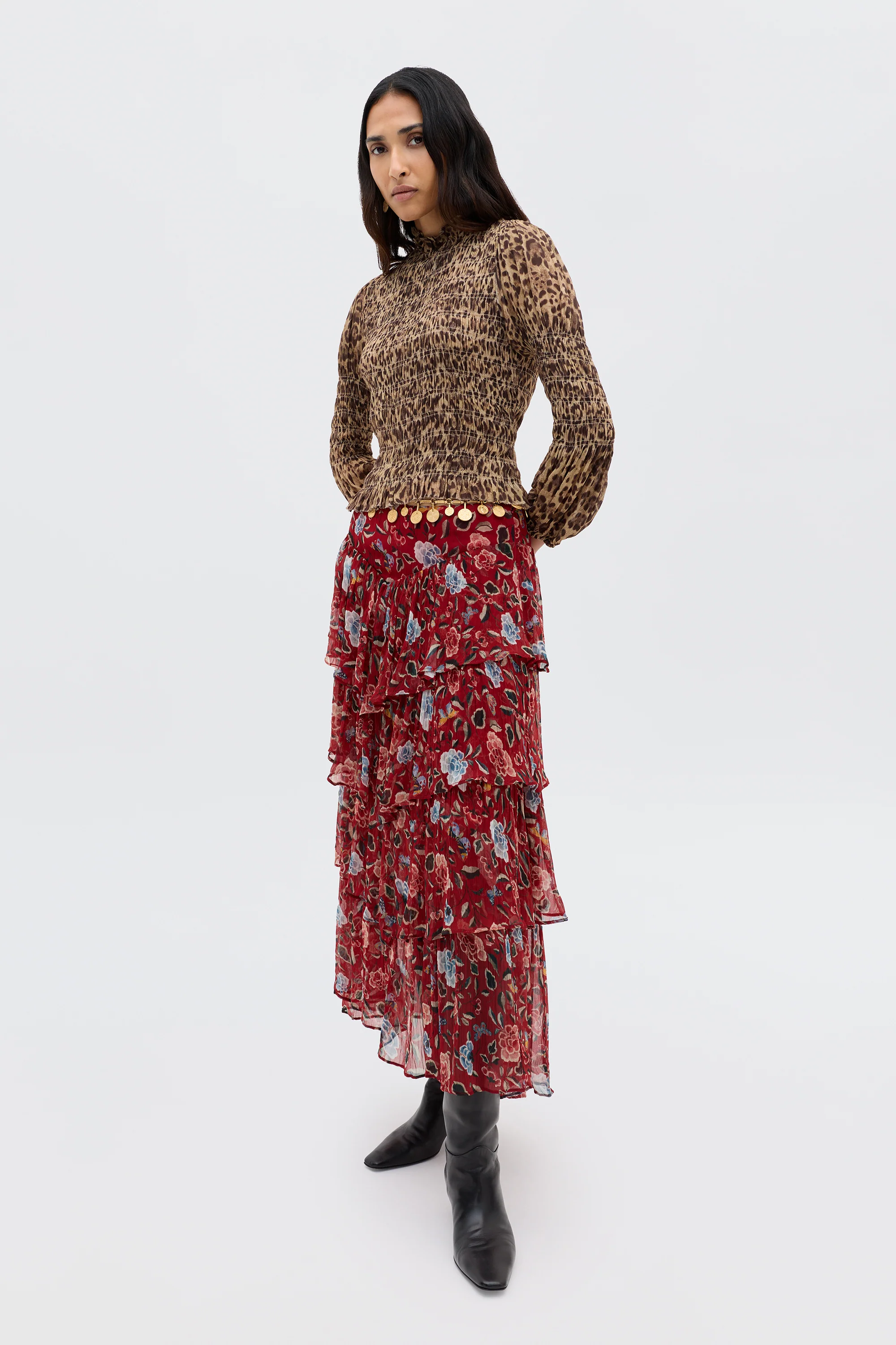 Taryn - Butterfly Floral Burgundy - Image 3