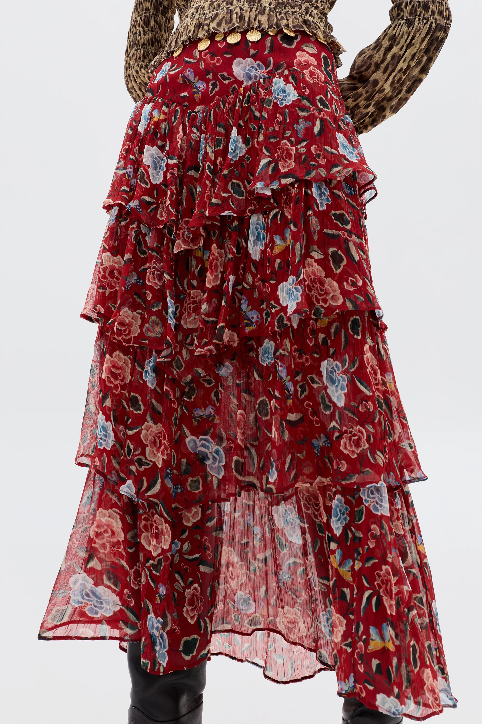 Taryn - Butterfly Floral Burgundy - Image 4