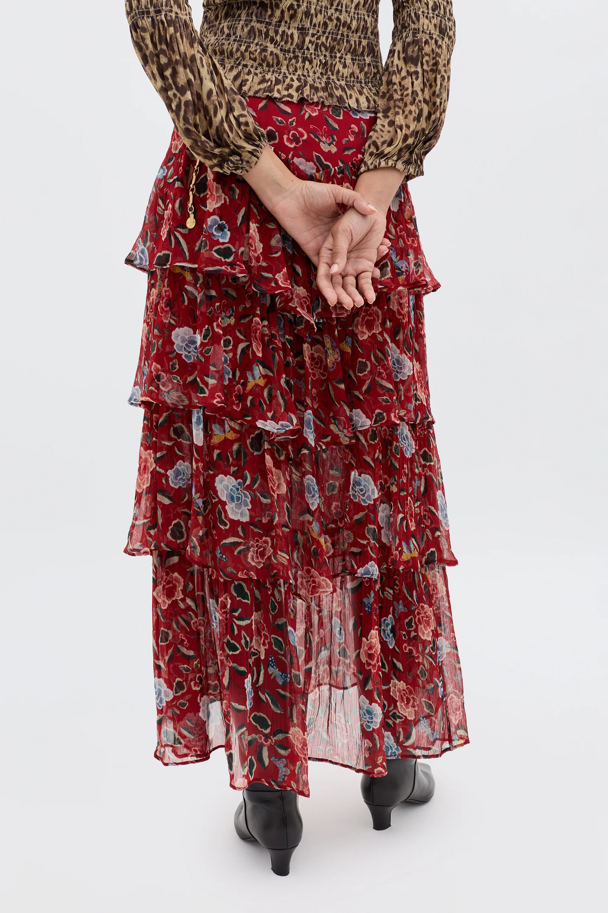 Taryn - Butterfly Floral Burgundy - Image 5