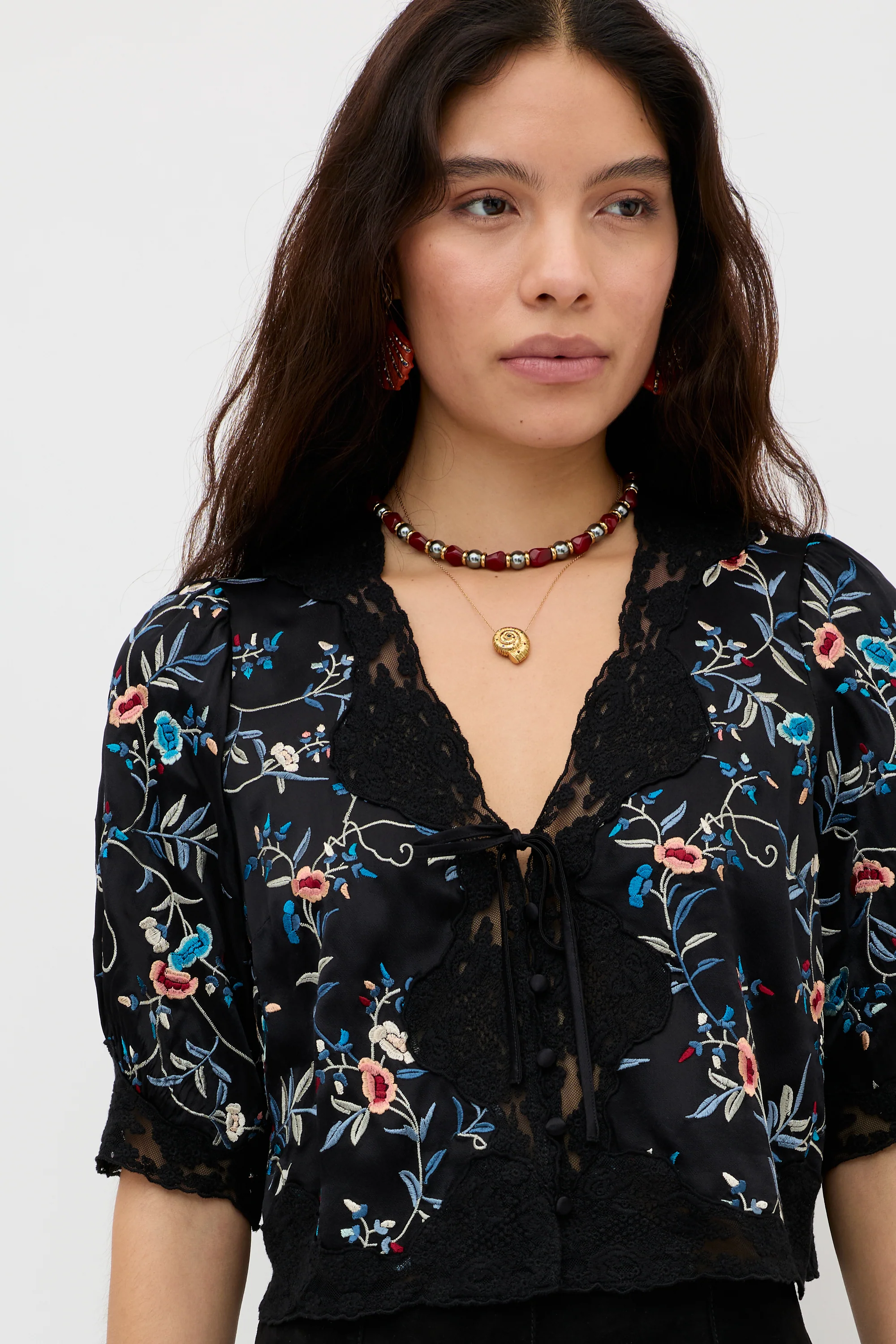 Ursula - Botanical Embroidery Black - Image 4